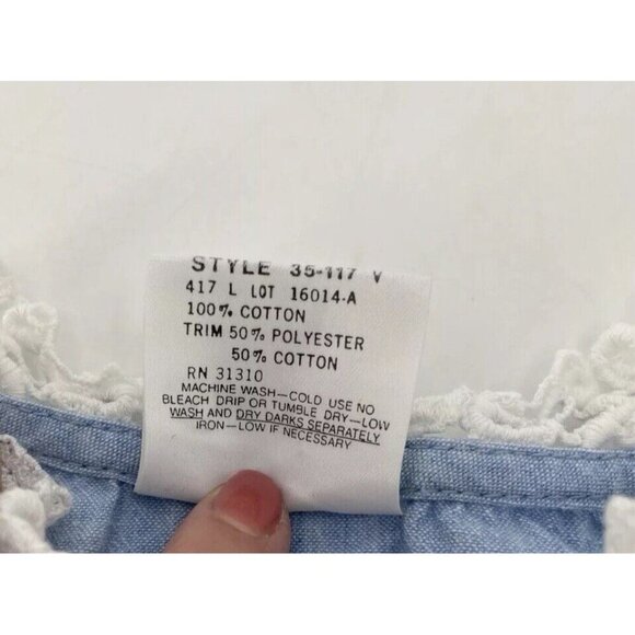 Vtg Eve Too! Byer California Button Ruffle Dress Sz 6 Cottage Flaw See Photos - Picture 6 of 9